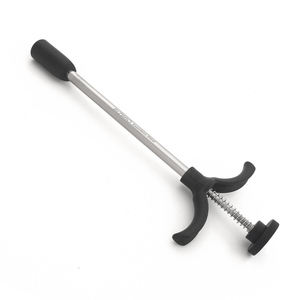 Pistola de Bolus Reutilizable de Acero Inoxidable Pequeña con 2 Copas Intercambiables (Blanco/Negro) de 9.5 Pulgadas, Empujador de Píldoras para Uso Veterinario en Ovejas - Product Image 1