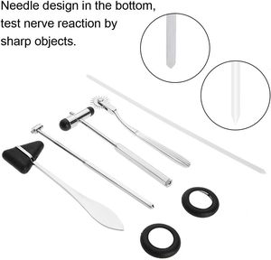 Ensemble de marteaux réflexes neurologiques en acier inoxydable de qualité supérieure, kit d'outils de diagnostic par percussion, instrument médical approuvé CE ISO - Product Image 1