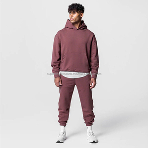 2024 hommes Slim Fit Premium qualité Hip Hop survêtement Logo personnalisé broderie respirant 100% coton nouveau Style hiver ensembles SUPER - Product Image 3