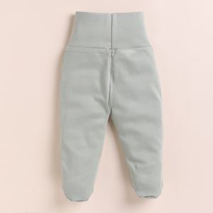 Mallas con patas de elastano de bambú orgánico de calidad superior Sage-Pantalones y pantalones cortos para bebés - Product Image 2