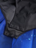 Costumes de danse contemporaine pour filles de 6 à 14 ans, costumes de scène, robe tutu métallique avec ensembles de coiffures, pour concours et fêtes
