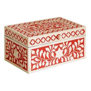 Boîte à bijoux en os incrusté faite à la main en Inde, boîte à bijoux et décorative en os incrusté personnalisée, meilleure qualité, taille sur mesure - Product Image 3