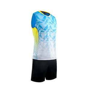 Ensembles d'uniformes de volley-ball pour hommes de haute qualité, grande taille, sans manches, coupe athlétique légère, 100 % polyester - Product Image 6