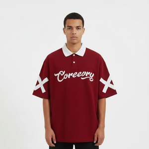 Chemise en coton pour homme, unie, respirante, décontractée, à manches courtes, avec logo brodé sur le devant, design lettre, haut de gamme, coupe longue - Product Image 6