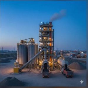 <b>Asphalt</b> Mixing Plant 380V High Efficiency Twin Shaft <b>Mixer</b> Industrial Equipment - Product Image 3