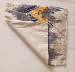 Shine Enterprises Square Embroidered Cushion Cover <b>Abstract</b> Geometric Pattern Bohemian Style Cotton Linen Home Decor Pillow Case - Product Image 4