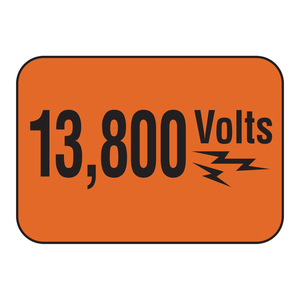 Panneau d'avertissement haute tension Brady 13 800 volts, impression UV sur aluminium pour zones à risque électrique - Product Image 3
