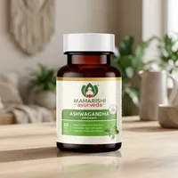 Comprimés d'Ashwagandha 100% Pure, Meilleures Ventes, Améliorent l'Immunité, 60 Comprimés, Complément Ayurvédique Maharshi pour le Bien-être Quotidien