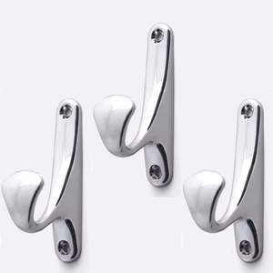 Single Coat Hat Hook <b>Wall</b> Mounted Hook Holder for Wardrobe Bathroom Entryway Heavy Duty Silver Metal <b>Wall</b> Hook for Coats - Product Image 1