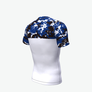 เสื้อคอมเพรสชั่นลายพรางสำหรับผู้ชายแบบกำหนดเอง OEM แบรนด์ส่วนตัว แขนสั้น พิมพ์ลายดิจิทัล ชุดออกกำลังกาย ชุดกีฬา ผู้ผลิต - Product Image 5
