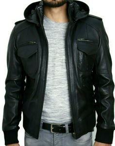 Veste d'hiver en cuir véritable, directement de l'usine, pour les marques de vêtements et d'e-commerce - Respirante, coupe-vent, faible MOQ, fabrication sur mesure - Product Image 2