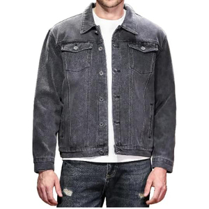 Veste d'hiver, meilleur fabricant de vestes en jean pour hommes, couleur unie, service OEM personnalisé, dernier style, denim teint uni - Product Image 1
