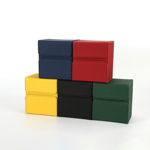 Hen Wei elegante diseño Flap-top Deck Box Deck Case TCG MTG Yugioh Pocketmon Card Packaging Premium PU cuero personalizable - Product Image 3