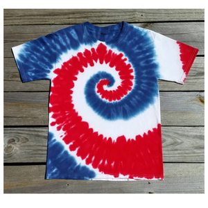 Camiseta Tie Dye en Espiral con Logotipo Personalizado, 100% Algodón, Estilo Urbano Holgado, Informal, Unisex, para Verano, Venta al Por Mayor - Product Image 3