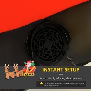 Espositore di luci a LED di natale all'aperto da 8 piedi decorazioni da cortile per slitta di Babbo Natale decorazioni per feste Decorative per esterni - Product Image 3