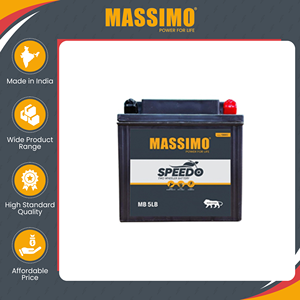 Fabriqué en Inde, qualité excellente, batterie au plomb pour moto 12 V MASSIMO MB - 5LB avec cycle de vie de 200 HLE à faible coût - Product Image 2