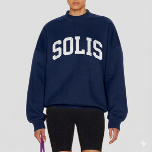 Sweat-shirt col montant streetwear oversize en molleton de coton chaud pour l'hiver, tenue décontractée et tendance, haut de mode - Product Image 5