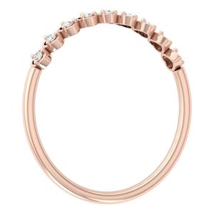 Bague en diamant créée en laboratoire Bague en or empilable 14K 18K 22K Bijoux en or massif Bague de fiançailles Halo minimaliste Meilleurs cadeaux pour les filles - Product Image 4