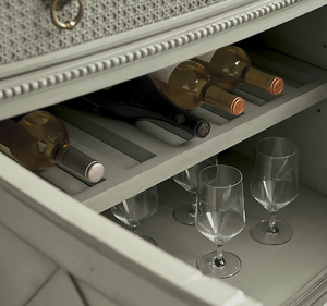 Buffet minimaliste en bois de mahogany massif avec tiroirs et portes, écologique, fait main, élégant, pour chambre à coucher, salon - Product Image 4