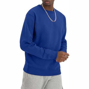 Sudadera de Cuello Redondo Azul Rey para Hombre, Corte Regular, Color Sólido, Tejido de Algodón, Ropa Casual de Otoño, Sudadera para Hombre Adulto - Product Image 6