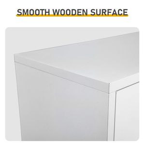 Scarpiera Bianca a 3 Livelli con Fronte in Rattan 54*24*135cm, in Truciolato e MDF, Design Semplice Salvaspazio - Product Image 6
