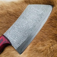 Couteau à découper artisanal en acier Damas écologique, manche en bois, ambidextre, lame de 6 à 7,9 pouces, pour boucher et chef