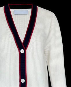 Wholesale Premium Quality V Neck Breathable Trending Stylish Hot Selling Winter Cashmere Knitted Unisex <b>Cardigan</b> <b>Sweater</b> Front - Product Image 3