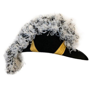 <b>White</b> Black Feather Knights Templar Chapeau Gold Embroidered Cross Masonic <b>Hat</b> Ceremonial Regalia Adult Unisex - Product Image 3