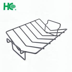 Accesorio de estante de pollo para barbacoa de Metal cromado de Acción de Gracias para asar pollo y costillas - Product Image 1