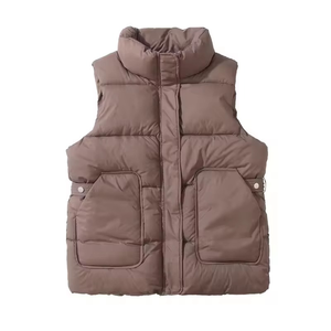Gilet matelassé à capuche pour homme, en toile, sans manches, coupe-vent, résistant à l'eau, veste d'extérieur pour l'hiver - Product Image 3