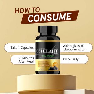 Cápsulas de Shilajit Orgánicas Certificadas GMP/HACCP, Exportador a Granel Premium, Suplemento Potente para la Salud, Antioxidante, Uso en Adultos, Sin Solventes - Product Image 4