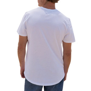 Men <b>White</b> 100% Luxury Organic Cotton Woven Short Sleeve Henley Curved Hem <b>T</b> <b>Shirt</b> Pre Shrunk Certified Premium Breathable - Product Image 6