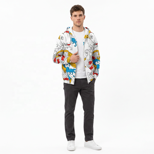 Chaqueta de Forro Polar con Capucha y Cremallera Unisex ROLEIN, Diseño de Peces Koi, Ropa Casual de Invierno, Material de Poliéster/Algodón, 240g, Digital - Product Image 3