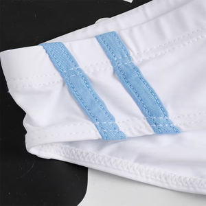 Pantalones Cortos Deportivos Casuales de Verano para Hombre, Blancos, Elásticos, de Cintura Elástica, con Patrón Sólido, de Poliéster, de Secado Rápido y Transpirables - Product Image 4