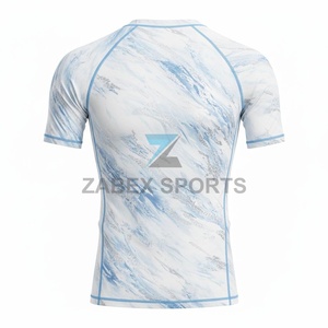 เสื้อรัดกล้ามเนื้อสำหรับผู้ชาย ZABEX SPORTS สำหรับ MMA แบบยืดได้ พร้อมโลโก้ด้านหน้า (แบบเลือกได้) - ชุดออกกำลังกายระบายอากาศได้ดี - Product Image 2