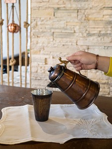 Vintage Copper Water <b>Jug</b> With Lid And Handle 1500ml Durable Metal Pitcher For <b>Drinks</b> - Product Image 6