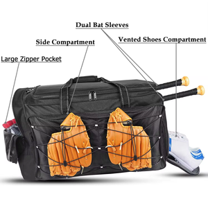 Sac de sport extra large pour équipement de baseball Lamatex, compartiment à chaussures, multi-poches, imperméable, modèle LS-1023 pour l'entraînement - Product Image 5