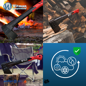 Hacha de Jardinería de 46 cm, Cabeza de Acero al Carbono de Grado A Fijada de Forma Segura, Ligera, para Aventuras al Aire Libre, Corte y Tala, OEM, ODM, OBM - Product Image 5