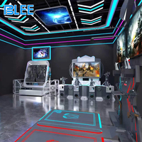 Juegos de Realidad Virtual Multijugador, Simulador de Vuelo 9D, Máquinas de Carreras y Tiro, Cabina con Luces LED de Neón, BLEE