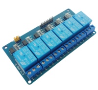 Module de relais 5V 6 canaux avec isolation optocoupleur pour MCU PLC, carte de relais 6 voies haute puissance, module de contrôle d'automatisation industrielle