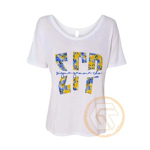 เสื้อยืดผู้หญิง Sigma Gamma Rho แบบสั่งทำพิเศษ เสื้อผ้าชมรมนักศึกษา ผ้าฝ้ายเจอร์ซีย์คุณภาพสูง ระบายอากาศได้ดี เสื้อยืดสไตล์กรีก - Product Image 1