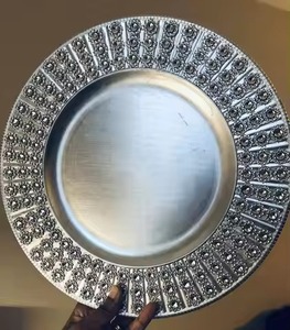 Premium Dining Charger Plate Iron <b>Craft</b> for Wedding and Banquet Styling - Product Image 3