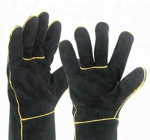 Gants de soudage en cuir extra résistants à la chaleur pour soudeurs TIG, gants de travail en cuir de bonne qualité, export, gants de travail personnalisés - Product Image 2