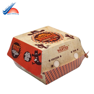 กล่องเบอร์เกอร์แบบสั่งพิมพ์ลายกล่องกระดาษเกรดอาหาร - Product Image 4