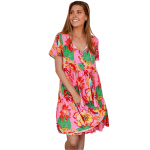 Robe courte imprimée pour femmes, robe à manches longues tendance - Product Image 2