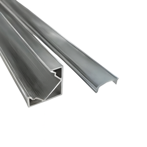 Perfil LED Empotrable de Aluminio Serie 6000, 45 Grados, para Armario, Diseño Antideslumbrante, Recubrimiento en Polvo, Incluye Corte y Doblado - Product Image 1