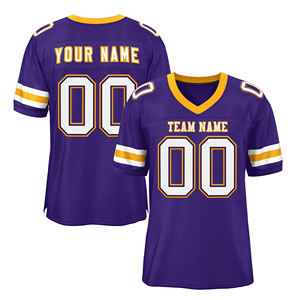 Impression de logo personnalisé sur maillot de football américain en polyester surdimensionné, transferts thermiques pour t-shirts, maillot américain rétro - Product Image 1