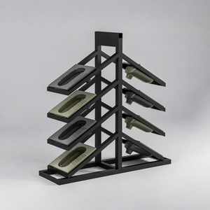 Présentoir à carreaux en métal Orisa Pan double face pour vente en gros, support pour carreaux de céramique, présentoir pour carreaux de marbre pour salle d'exposition - Product Image 1