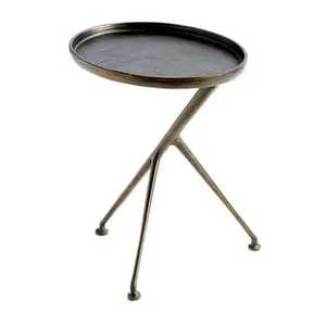 Luxury Silver Goblet Base <b>Side</b> <b>Table</b> Aluminum <b>Round</b> Accent <b>Table</b> Modern Polished Metal End <b>Table</b> for Hotel Living Room - Product Image 5