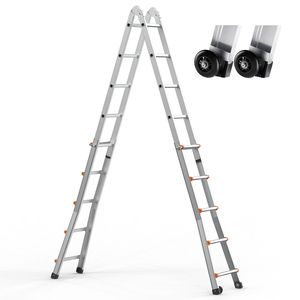 Scala Telescopica Portatile Multifunzione in Alluminio da 17 Piedi per Camper, Estensibile fino a 28 Piedi di Altezza - Product Image 1